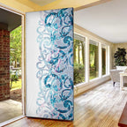 Turquoise Paua Shell Maori Door Cover Koru Kowhaiwhai - Aussie Hoodie