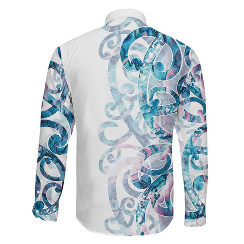 Turquoise Paua Shell Maori Family Matching Mermaid Dress and Hawaiian Shirt Koru Kowhaiwhai - Aussie Hoodie