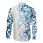 Turquoise Paua Shell Maori Family Matching Short Sleeve Bodycon Dress and Hawaiian Shirt Koru Kowhaiwhai - Aussie Hoodie
