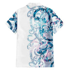 Turquoise Paua Shell Maori Family Matching Tank Maxi Dress and Hawaiian Shirt Koru Kowhaiwhai - Aussie Hoodie
