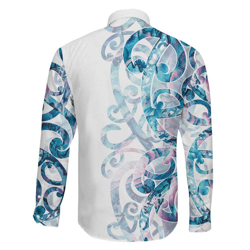 Turquoise Paua Shell Maori Family Matching Tank Maxi Dress and Hawaiian Shirt Koru Kowhaiwhai - Aussie Hoodie