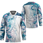 Turquoise Paua Shell Maori Hockey Jersey Koru Kowhaiwhai - Aussie Hoodie