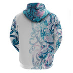 Turquoise Paua Shell Maori Hoodie Koru Kowhaiwhai - Aussie Hoodie