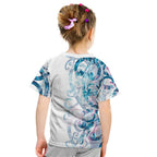 Turquoise Paua Shell Maori Kid T Shirt Koru Kowhaiwhai - Aussie Hoodie