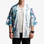 Turquoise Paua Shell Maori Kimono Koru Kowhaiwhai - Aussie Hoodie