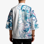 Turquoise Paua Shell Maori Kimono Koru Kowhaiwhai - Aussie Hoodie
