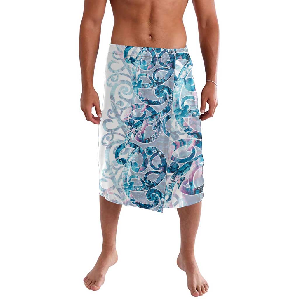 Turquoise Paua Shell Maori Lavalava Koru Kowhaiwhai - Aussie Hoodie