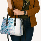 Turquoise Paua Shell Maori Leather Bag Koru Kowhaiwhai - Aussie Hoodie