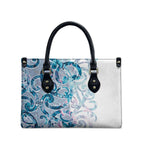 Turquoise Paua Shell Maori Leather Bag Koru Kowhaiwhai - Aussie Hoodie