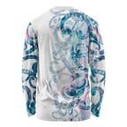 Turquoise Paua Shell Maori Long Sleeve Shirt Koru Kowhaiwhai - Aussie Hoodie