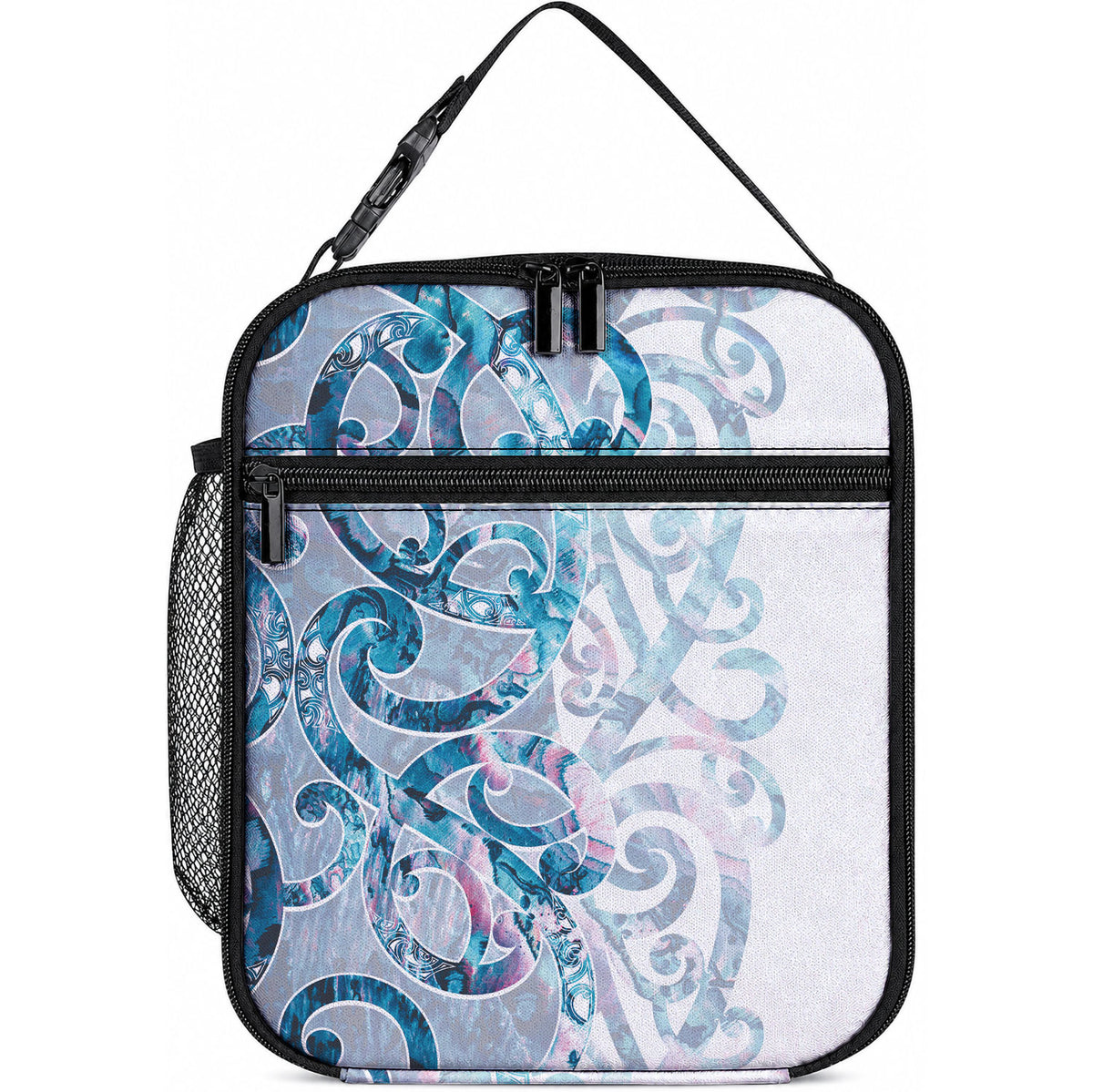 Turquoise Paua Shell Maori Lunch Bag Koru Kowhaiwhai