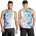Turquoise Paua Shell Maori Men Tank Top Koru Kowhaiwhai - Aussie Hoodie