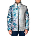Turquoise Paua Shell Maori Padded Jacket Koru Kowhaiwhai - Aussie Hoodie