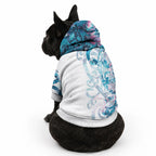 Turquoise Paua Shell Maori Pet Hoodie Koru Kowhaiwhai