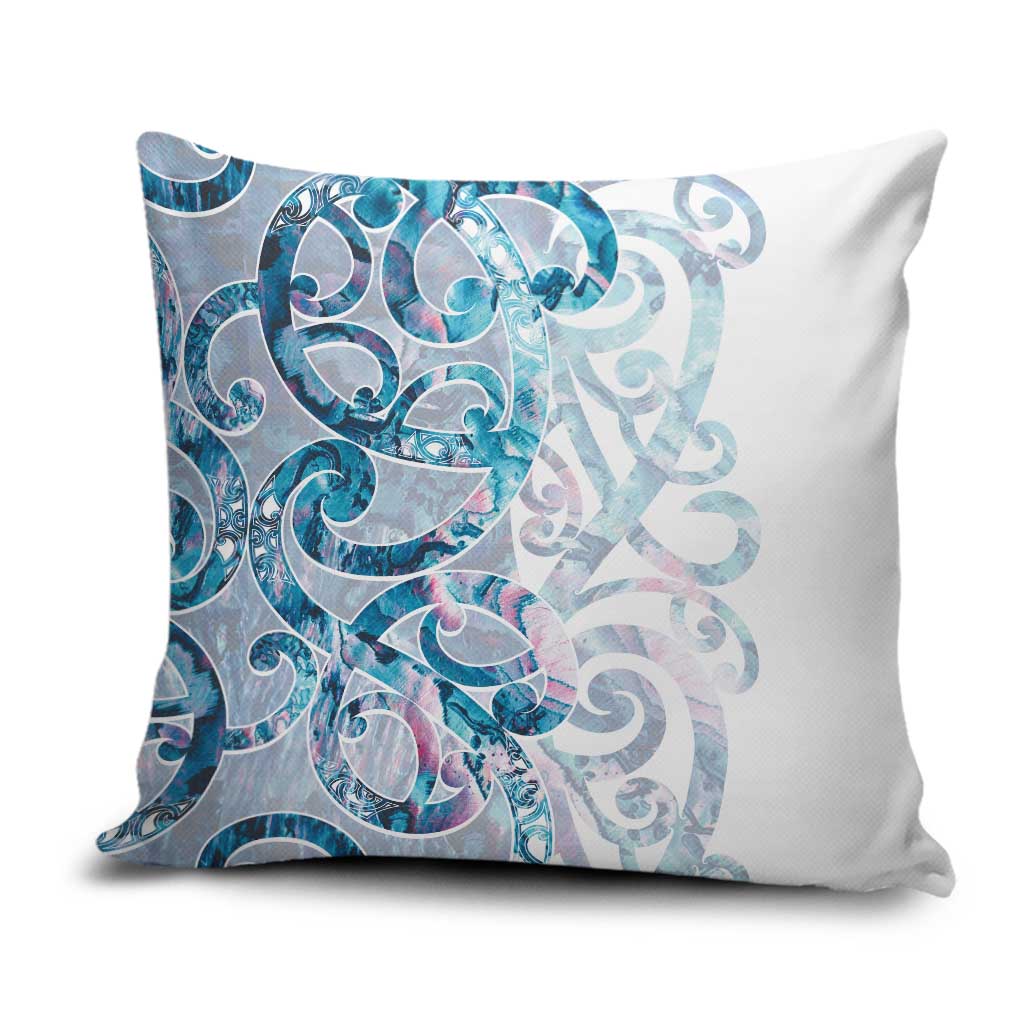 Turquoise Paua Shell Maori Pillow Cover Koru Kowhaiwhai - Aussie Hoodie