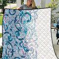 Turquoise Paua Shell Maori Quilt Koru Kowhaiwhai - Aussie Hoodie