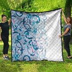 Turquoise Paua Shell Maori Quilt Koru Kowhaiwhai - Aussie Hoodie