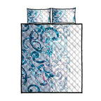 Turquoise Paua Shell Maori Quilt Bed Set Koru Kowhaiwhai - Aussie Hoodie