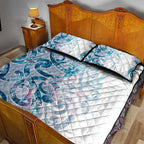 Turquoise Paua Shell Maori Quilt Bed Set Koru Kowhaiwhai - Aussie Hoodie
