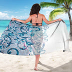 Turquoise Paua Shell Maori Sarong Koru Kowhaiwhai - Aussie Hoodie