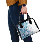 Turquoise Paua Shell Maori Shoulder Handbag Koru Kowhaiwhai - Aussie Hoodie