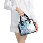 Turquoise Paua Shell Maori Shoulder Handbag Koru Kowhaiwhai - Aussie Hoodie