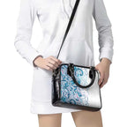 Turquoise Paua Shell Maori Shoulder Handbag Koru Kowhaiwhai - Aussie Hoodie