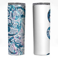 Turquoise Paua Shell Maori Skinny Tumbler Koru Kowhaiwhai - Aussie Hoodie