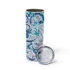 Turquoise Paua Shell Maori Skinny Tumbler Koru Kowhaiwhai - Aussie Hoodie