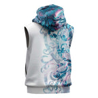 Turquoise Paua Shell Maori Sleeveless Hoodie Koru Kowhaiwhai - Aussie Hoodie