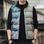 Turquoise Paua Shell Maori Sleeveless Puffer Jacket Koru Kowhaiwhai - Aussie Hoodie