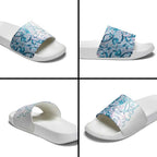 Turquoise Paua Shell Maori Slide Sandals Koru Kowhaiwhai - Aussie Hoodie