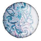 Turquoise Paua Shell Maori Spare Tire Cover Koru Kowhaiwhai - Aussie Hoodie