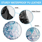 Turquoise Paua Shell Maori Spare Tire Cover Koru Kowhaiwhai - Aussie Hoodie