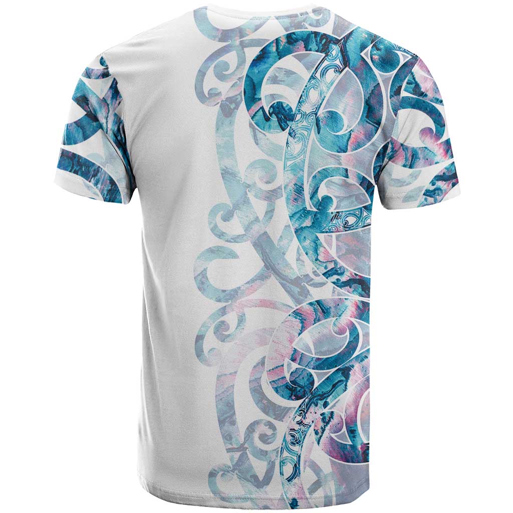 Turquoise Paua Shell Maori T Shirt Koru Kowhaiwhai - Aussie Hoodie