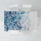 Turquoise Paua Shell Maori Tablecloth Koru Kowhaiwhai - Aussie Hoodie