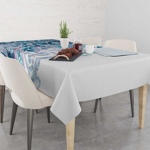 Turquoise Paua Shell Maori Tablecloth Koru Kowhaiwhai - Aussie Hoodie