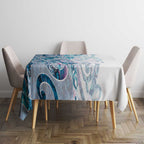 Turquoise Paua Shell Maori Tablecloth Koru Kowhaiwhai - Aussie Hoodie