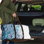 Turquoise Paua Shell Maori Travel Bag Koru Kowhaiwhai - Aussie Hoodie