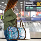 Turquoise Paua Shell Maori Travel Bag Koru Kowhaiwhai - Aussie Hoodie