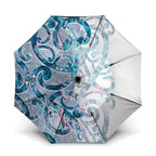 Turquoise Paua Shell Maori Umbrella Koru Kowhaiwhai - Aussie Hoodie