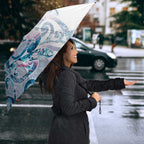Turquoise Paua Shell Maori Umbrella Koru Kowhaiwhai - Aussie Hoodie