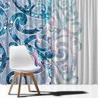 Turquoise Paua Shell Maori Window Curtain Koru Kowhaiwhai - Aussie Hoodie