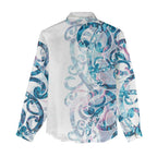 Turquoise Paua Shell Maori Women Casual Shirt Koru Kowhaiwhai - Aussie Hoodie