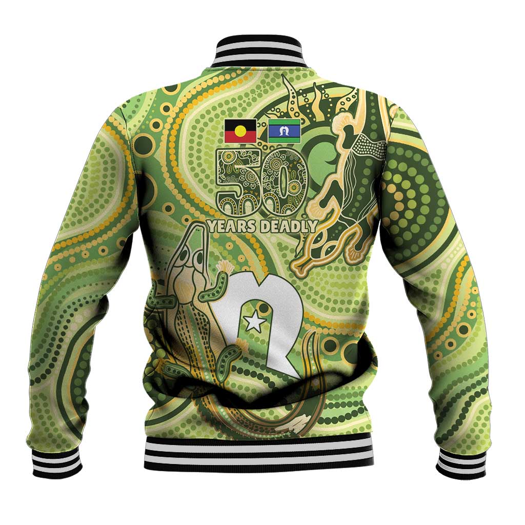 2026 NAIDOC Week 50 Years Deadly Baseball Jacket Flows of Time