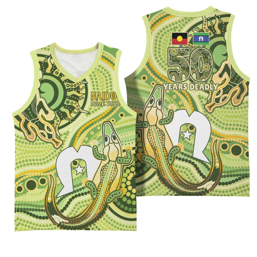 2026 NAIDOC Week 50 Years Deadly Basketball Jersey Flows of Time