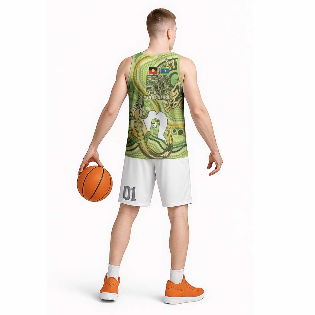 2026 NAIDOC Week 50 Years Deadly Basketball Jersey Flows of Time
