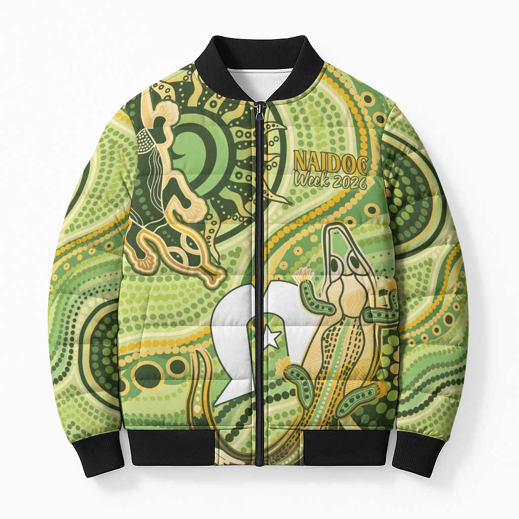 2026 NAIDOC Week 50 Years Deadly Bomber Puffer Jacket Flows of Time