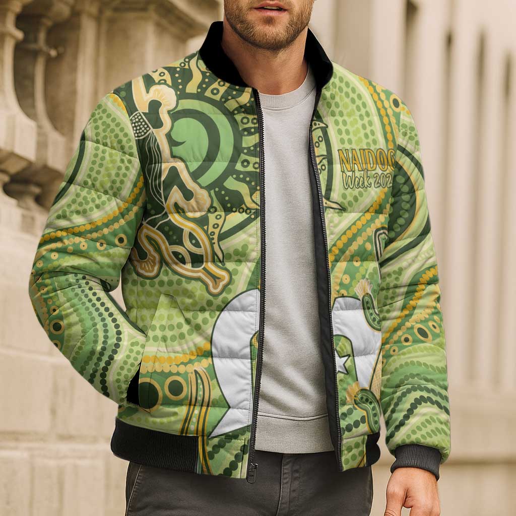 2026 NAIDOC Week 50 Years Deadly Bomber Puffer Jacket Flows of Time