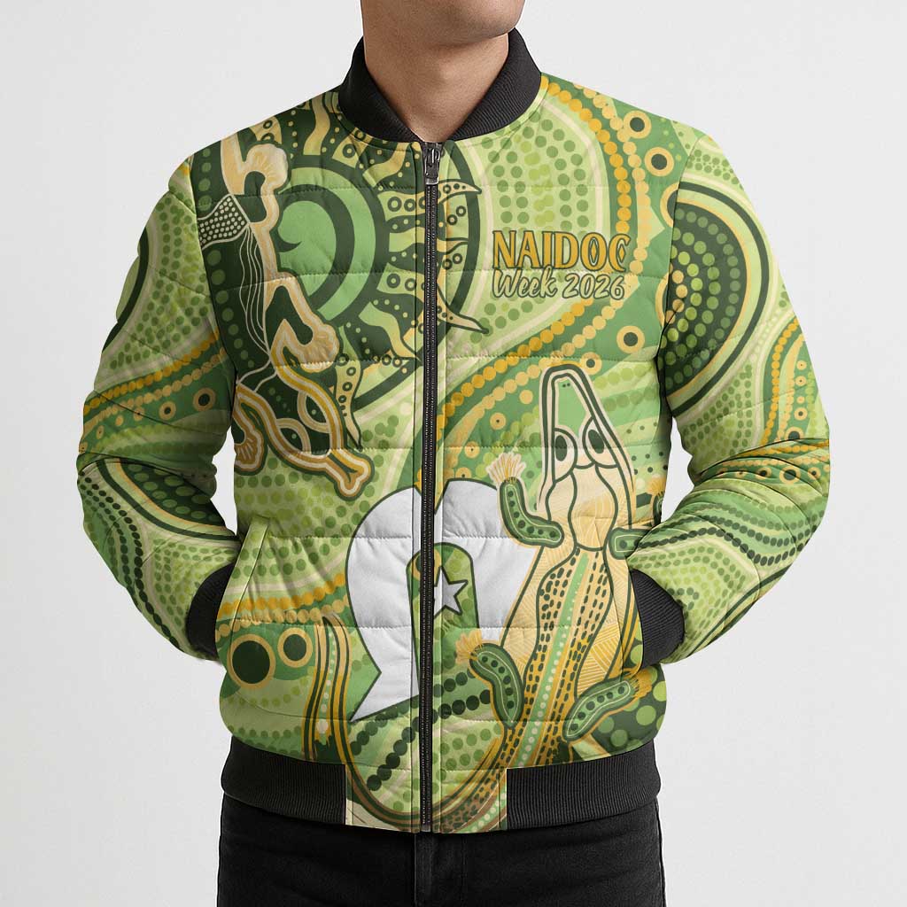 2026 NAIDOC Week 50 Years Deadly Bomber Puffer Jacket Flows of Time